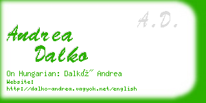 andrea dalko business card